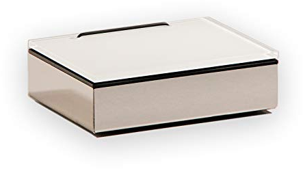 Schönbeck Design Feuchttücherbox Edelstahl (Glas Weiss/poliert)