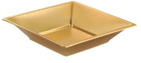 Maxi - Plato cuadrado hondo dorado 170mm, 4uds.