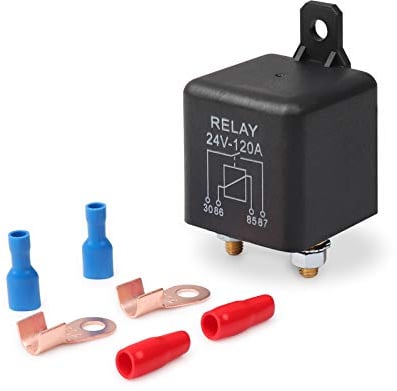 Ehdis Trennrelais 24V 120A 4 Pin Auto Relais Trennrelais Zweitbatterie Black Box Batterie für Automobile Heavy Vehicle-LKW Bagger Van Boo