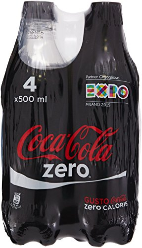 Coca-Cola Soda à base de cola sans sucres 4 x 50 c