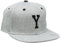 MSTRDS Unisex Letter Snapback Y Baseball Cap, Y Heather Grey, Large