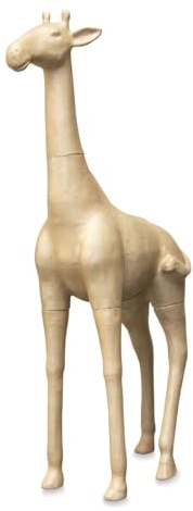 Décopatch - Ref XLA01O - Giraffe - Extra Large Papier Mache Object to Decorate - 80 x 35 x 160cm - Decorate with Décopatch Papers & PaperPatch Glue, Glitter, Paints
