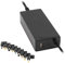 NGS W-90 - Cargador Universal Automático 90 W para Ordenador Portátil, Cargador con Salida USB 5V-2A y 9 Adaptadores Compatibles con HP, DELL, ASUS, Lenovo, Acer