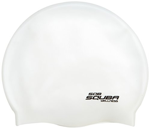 Squaba 0020970 Gorro de Natación, Unisex Adulto, Blanco, Talla Única