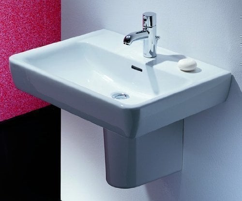 LAUFEN PRO A Waschtisch, 1 Hahnloch, mit Überlauf, 600x480mm, H8189524001041, Farbe: Weiß mit LCC