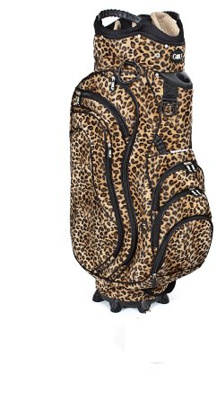 Golf36 Golfbag / Cartbag, Leopardenmuster (Leobag), schwarz/braun, Leoparden-Optik , 100-AB90LEOBR