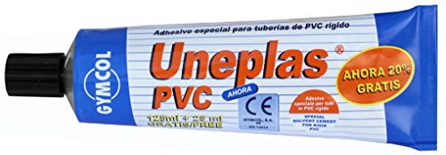 UNEPLAS 002026 - Tubo pegamento pvc 125cc. uneplas