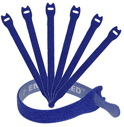 Reusable Cable Ties 1/2 x 8 (1.25cm x 20cm) - 30 Pack (Blue)