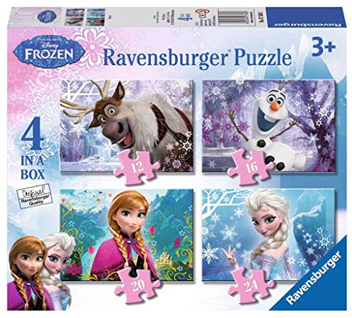 Ravensburger Disney Frozen - 4 in Box (12, 16, 20, 24 Piece) Jigsaw Puzzles for Kids age 3 years and Up - Amazon Exclusive