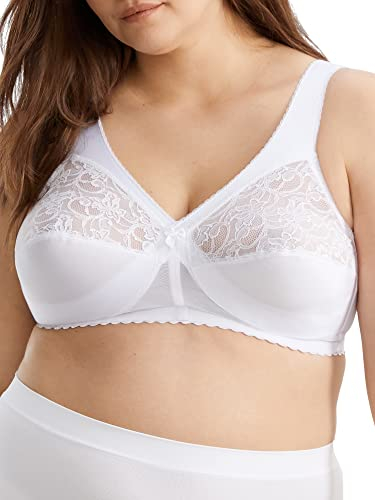 Glamorise MagicLift Original Support Wirefree Bra 1000 (Women's & Women's Plus) White