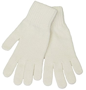 LOVARZI Weiß Frauenhandschuhe aus Wolle Winterhandschuhe für Damen