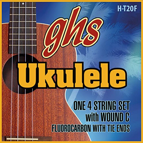 GHS Ukulele Fluorocarbon Tie Ends - H-T20F - Ukulele String Set, Tenor, Fingerstlye