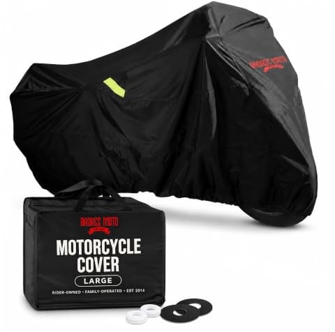 Badass Moto Ultimate Motorcycle Cover For Harley Davidson Street Glide Cover, All Season Harley Motorcycle Cover Waterproof Outdoor Storage Cover For Harley Davidson Bike Cover Road Glide. Large