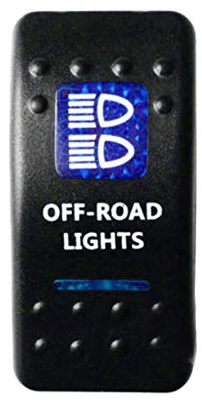 E Support™ 12V Auto KFZ Blau LED Lichtleiste Beleuchtet Wippenschalter Kippschalter Auto-Armaturenbrett Schalter Off Road Light