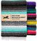 El Paso Designs Mexikanische Yoga-Decke – bunte Falsa-Serape-Überwurf für Yoga, Strand, Picknick, Sattel oder Heimdekoration – weiche gewebte Boho-Decke (kühles Minzgrün und Grau)