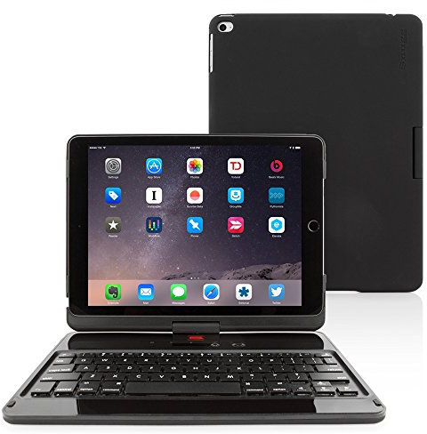 Snugg Wireless Bluetooth Keyboard Case Cover 360° degree Rotatable Keyboard for Apple iPad Air 2,Black