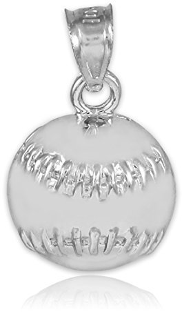 Kleine Schätze - Silver Baseball/Softball-Charme-Sport-Anhänger