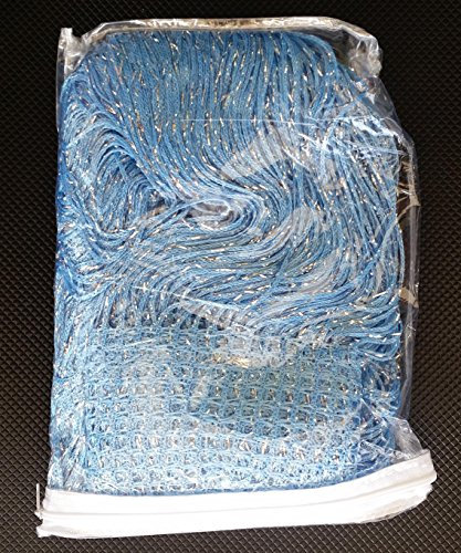 Fadenvorhang, laminiert, hellblau, 150 x 300 cm, für den Innenbereich, für Türen und Fenster, Glitzer-