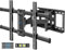 PERLESMITH TV Wall Mount Bracket Full Motion Dual Articulating Arm for Most 37-70 Inch LED, LCD, OLED, Flat Screen,Plasma TVs up to 132lbs VESA 600x400mm with Tilt, Swivel and Rotation