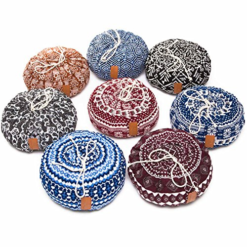 #DoYourYoga rundes Yogabolster - waschbarer Bezug, Bio-Dinkelspelz (KBA) Füllung, 30 x 15 cm, Yoga Kissen für Yin Yoga & Meditation - Style (1)