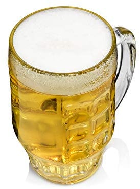 Bormioli Rocco 133930337 Malles Bierseidel, Bierkrug, Bierglas, 660ml, mit Füllstrich bei 0.5l, Glas, transparent, 6 Stück