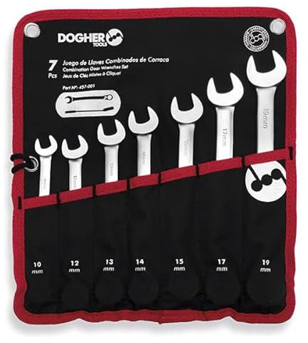 Dogher 457-001 - Tasche aus Nylon, 7 Schlüssel Comb. Ratsche Rev