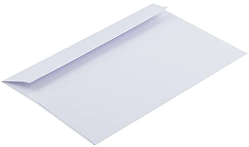 Blanke Briefhüllen, Briefumschlag, haftklebend, Weiß, 125 x 200 mm, 120 g/m², 100 Stück, Gerade Klappe, Offset, Ohne Fenster