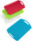Invero Set of 4 Anti-Slip Top and Bottom Plastic Serving Dish Tray with Grip Rubber Surface, Non-Slip Padded Base and Handles ideal for Kitchens and Homes - (46 x 31cm)
