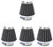 Mintice 4 Pezzi 46mm Filtro Aria di Moto Nero Motociclo Filtro Aspirazione Aria Sostituzione Universale Fredda Presa D'aria Filtro Turbo Pulita Sfogare Veicolo