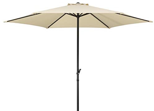 Schneider - Sombrilla Bergamo para Mercado, Natural, Aprox. 300 cm de diámetro.