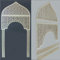 Orientalisches Tor Slimania - Wandbild ornamentiertes Holzpanel