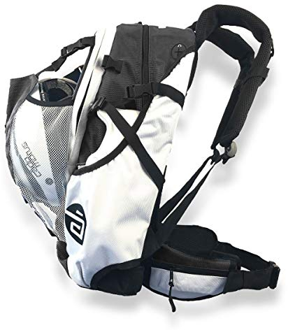 CADOMOTUS Airflow Sportrucksack 30+15L - Fahrrad Rucksack - MTB Rucksack - Inline Skater Rucksack Erwachsene - Ultraleicht und mit Rückenbelüftung, Helmfach und Schuhfach - Schwarz