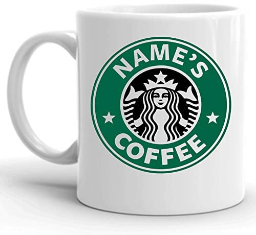 Personalised Mug Cup. Your Name Printed Coffee Tea Cup Office Work Latte Drink Gift Idea by CiderPressMugs®