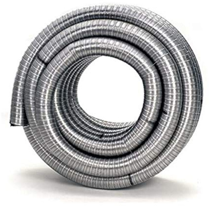 flexibelt rostfritt stålrör, kaminrör, rökrör, skorsten, Ø 80 mm, metervara,