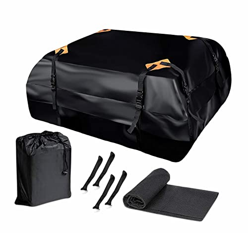 Zone Tech Auto Dachgepäcktasche wasserabweisend mit Einer schützenden AntiRutschMatte 8 verstärkte Premium Qualität Gurte gummiert extra Polsterung Auto Dachpad Reise Touring Road Trips für Auto SUV