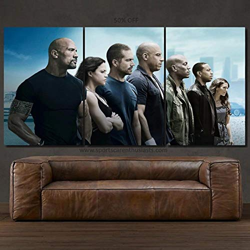 104Tdfc Bilder 3 Teilig Leinwand Wanddeko Geschenk 50X70Cm Rahmen Leinwanddrucke Fast & Furious Moderne Wandbilder XXL Wohnzimmer Wohnkultur Geschenk
