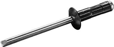 GOEBEL® - 1000 x Mehrbereichsblindnieten Aluminium/Stahl (Ø x L) 4,0 x 10,0 mm mit Flachkopf RAL9005 schwarz - Flachkopf Niete - Mehrbereichsniete - RAINBOW MULTI