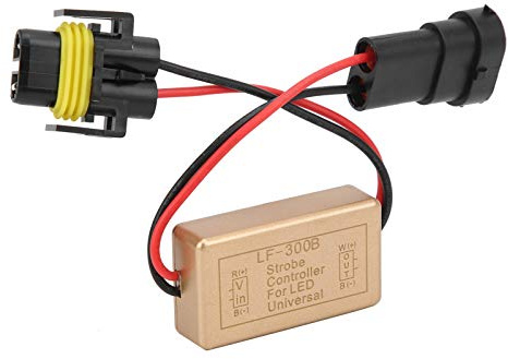 LED Flash Strobe Controller Box, Modulo Lampeggiante Continuo H8 H9 H11 Presa per Faro Fendinebbia a LED