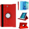 Custodia per Samsung Galaxy Tab S2 8.0 pollici 2015 (SM-T710 SM-T713 SM-T715) - Rotazione di 360 gradi Custodia protettiva completa per supporto,Con Penna Stilo, Pellicola Per Schermo (Red)