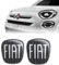 Fiat 14186C-14187A Adesivo 3D Ricambio Logo Nero per 500X 2 Pezzi, Anteriore e Posteriore