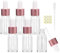 Alledomain 6Pcs, 10ml Clear Glass Bottles with Dropper Pipettes, Mini Empty Dropper Bottles Rose Gold Aluminum Alloy Cap Refillable Sample Container for Essential Oils/Massage Oil/Chemical Liquid