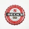 Retro Collections Wall Art/sign BEECKS Retro/Vintage Tin Metal 35cm Bottle Top Bar Pub hand made