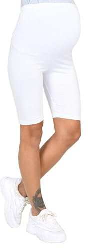 Mija 4008 Legging de grossesse confortable pour femme enceinte, Blanc., XXL