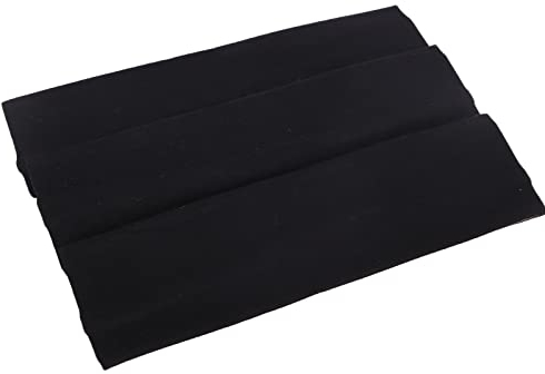 MapofBeauty 3 Pack Yoga Headbands Stretchy Cotton Kopf Bande Hairwarp Sport Laufen Exercise Gym (Schwarz)