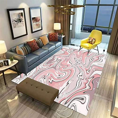 RUGMRZ Anti Slip Rug Abstract indoor anti-skid children's crawling beautiful Pink gaming rug dining room rugs anti slip rug Rug For Bedrooms180x280CM