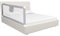 Cecaylie Bettgitter 200 x 80cm, Bettschutzgitter Rausfallschutz Bett Klappbar für Kinder & Elternbetten, Kinderbettgitter mit luftiges Netz einfache Montage, Hoch 64 bis 96cm, Grau