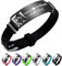 ASSETBAG Bracciale Uomo Personalizzato Bracciale con Foto Personalizzata in Acciaio Inossidabile Inciso, Bracciali in Silicone Nome Inciso Regalo per il Fidanzato Bracciale San Valentino