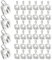 Lot de 40 rails de rideaux coulissants en plastique pour fenêtres, douche, plafond, blanc