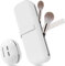 Travel Essentials Make Up Tasche Silikon, 1stk Make Up Pinsel Aufbewahrung und 1stk Beauty Blender Case, Leicht zu Reinigen, Weich und Tragbar, für Reisen (Weiß)