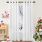 PONY DANCE Gardinen Wohnzimmer Modern Vorhänge Leinenoptik 2 Stücke H 220 x B 140 cm Vorhang Weiss Halbtransparent Leinen Gardine mit Ösen Schlafzimmer